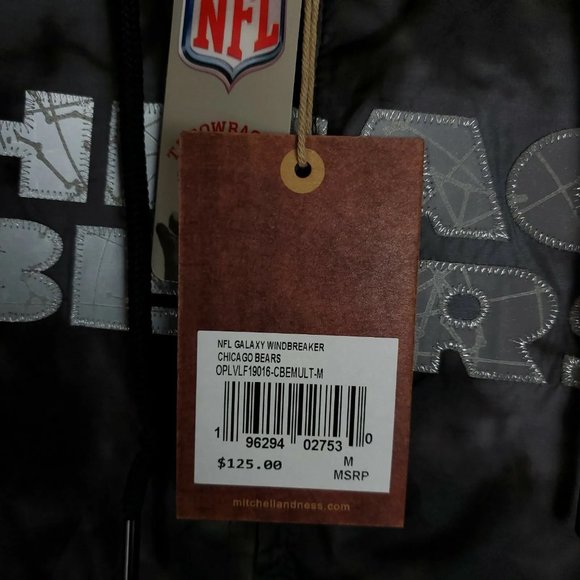 Mitchell & Ness Chicago Bears NFL Reflective Womens Jacket‎ M Medium Dk Grey NWT - Picture 8 of 9